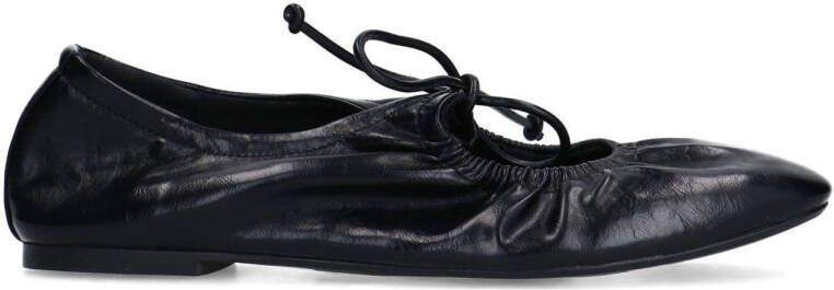 Sacha Dames Zwarte ballerina's met veters