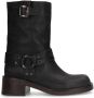Sacha Dames Grijze biker enkelboots met zilverkleurige details - Thumbnail 1