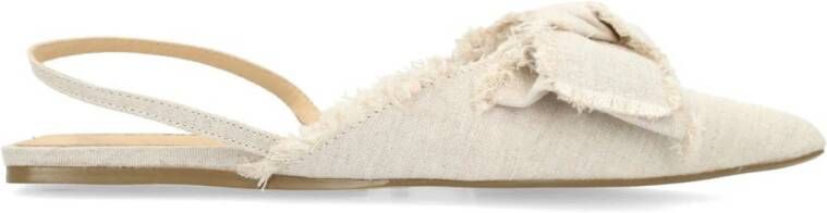 Sacha Dames Beige slingbacks met strik