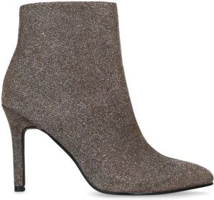 Sacha Dames Goudkleurige shiny enkellaarsjes met hak