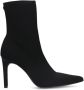 Sacha Dames Zwarte sock boots met naaldhak - Thumbnail 1