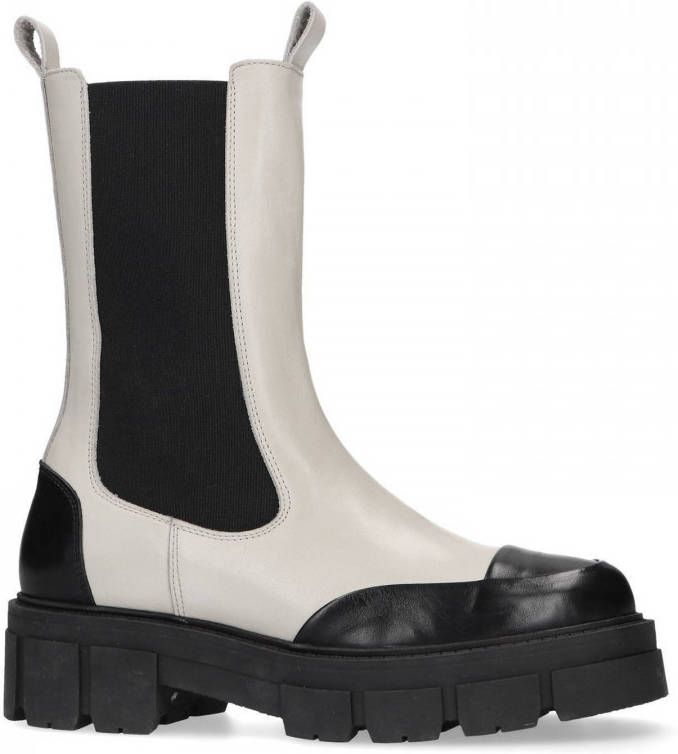 Beige Lederlook Biker Boots met Tasje - Uwantisell.nl