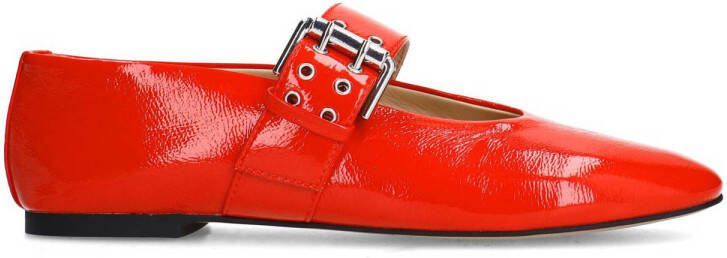 Sacha Dames Rode lak buckle ballerina's