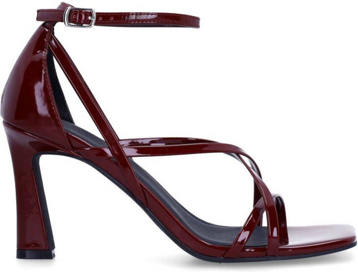 Sacha Dames Bordeaux sandalen met hak