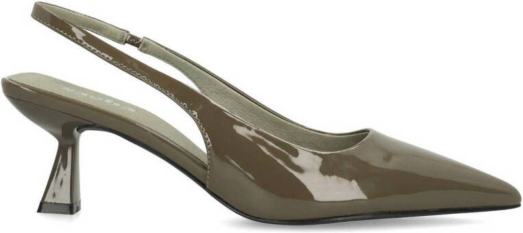 Sacha lak slingback pumps kaki