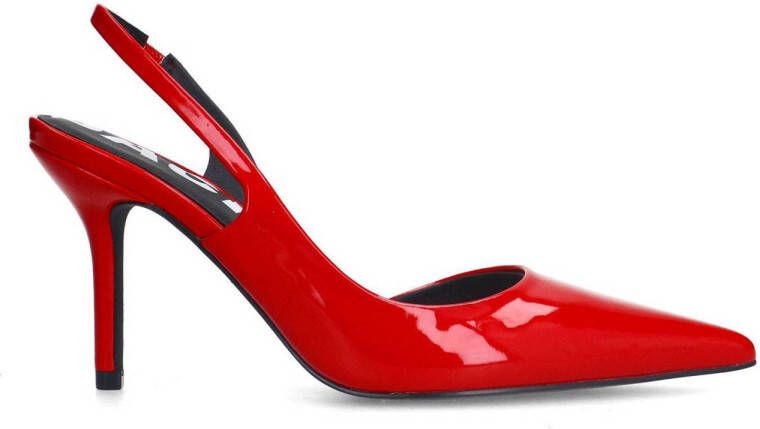 Sacha Dames Rode lak slingback pumps