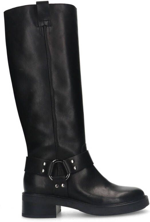 Sacha Dames Zwarte hoge biker boots