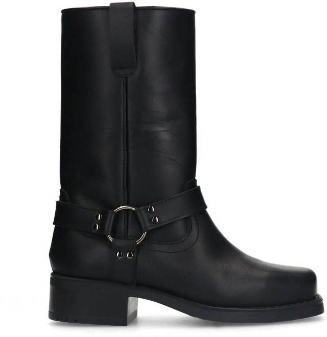 Sacha Heren Zwarte leren biker boots