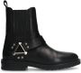 Sacha Dames Zwarte leren biker boots - Thumbnail 1