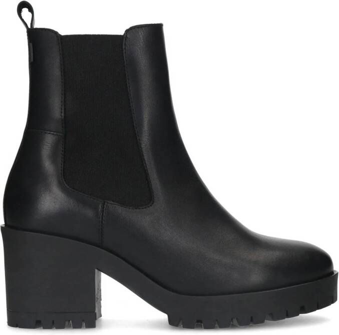 Sacha leren chelsea boots zwart