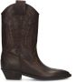 Sacha Dames Bruine leren cowboylaarzen - Thumbnail 1