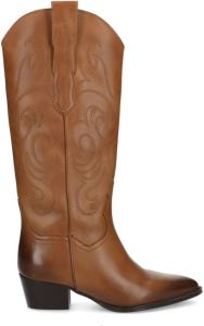 Sacha Dames Cognac leren cowboylaarzen