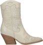 Sacha Dames Off white leren cowboylaarsjes met croco detail - Thumbnail 1