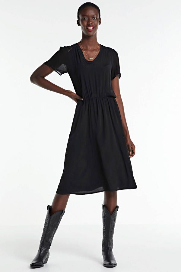 Sacha Dames Zwarte leren cowboylaarzen