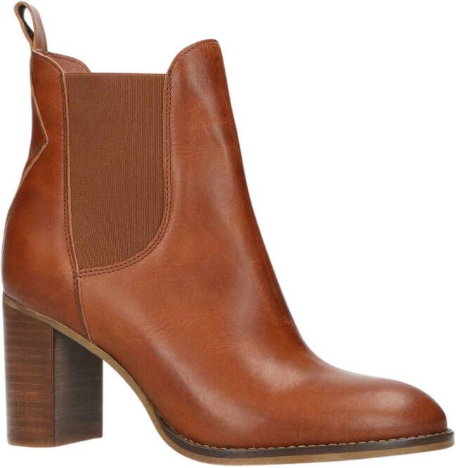 Sacha leren chelsea boots cognac