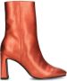 Sacha Dames Oranje metallic enkellaarsjes met hak - Thumbnail 1
