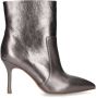 Sacha Dames Zilveren metallic enkellaarsjes met hak - Thumbnail 1
