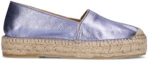 Sacha Dames Metallic lila leren espadrilles