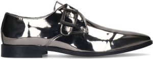 Sacha Heren Zilverkleurige glans metallic gespschoenen