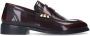 Sacha Dames Bordeaux leren loafers met studs - Thumbnail 1