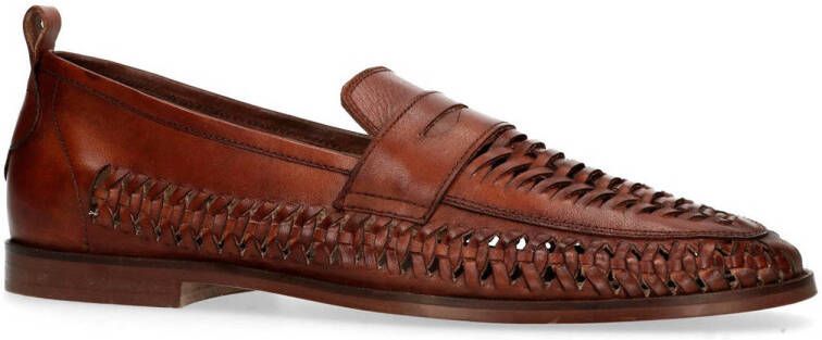 Sacha Heren Gevlochten loafers cognac