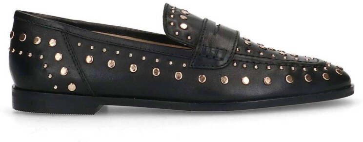 Sacha leren loafers met studs zwart