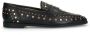 Sacha Dames Zwarte leren penny loafers met studs - Thumbnail 1