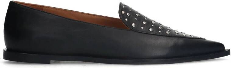 Sacha Dames Zwarte leren loafers met studs