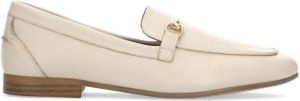 Sacha Dames Off white leren loafers met goudkleurige gesp