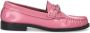 Sacha Dames Roze leren loafers met zilverkleurige chain - Thumbnail 1