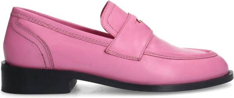Sacha Dames Roze leren penny loafers