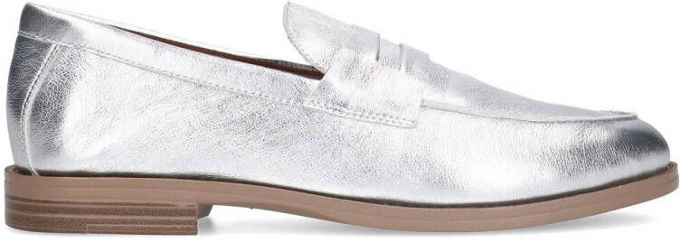 Sacha leren loafers zilver