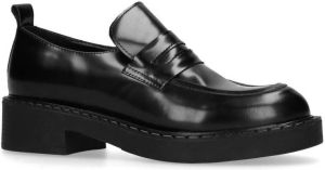 Sacha Dames Zwarte leren loafers