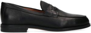 Sacha Dames Zwarte leren penny loafer