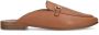 Sacha Dames Bruine leren slip on loafers - Thumbnail 1