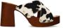 Sacha Dames Cow print leren muiltjes met plateau hak - Thumbnail 1