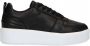 Sacha leren plateau sneakers zwart - Thumbnail 1