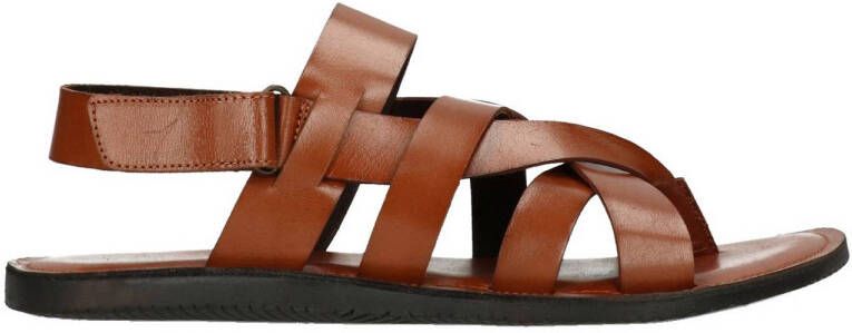 Sacha leren sandalen cognac