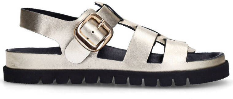 Sacha Dames Gouden leren sandalen