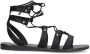 Sacha Dames Zwarte leren sandalen - Thumbnail 1