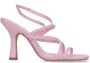 Sacha Dames Roze hak sandalen met bandjes en carré neus - Thumbnail 1