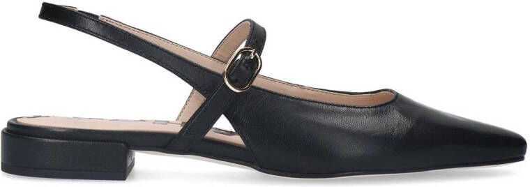 Sacha leren slingback loafers zwart