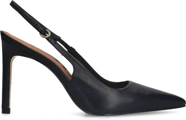 Sacha leren slingback pumps zwart