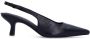 Sacha Dames Zwarte leren slingback pumps - Thumbnail 1