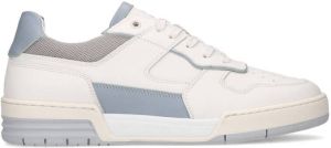 Sacha Heren Witte leren sneakers met blauwe details
