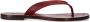 Sacha Dames Burgundy leren teenslippers - Thumbnail 1