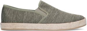 Sacha Heren Groene canvas loafers met geweven touwzool