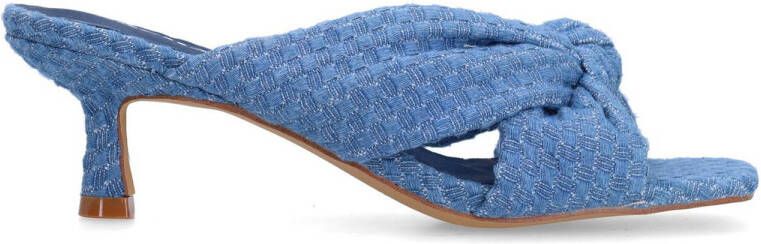 Sacha Dames Blauwe muiltjes met knoop detail