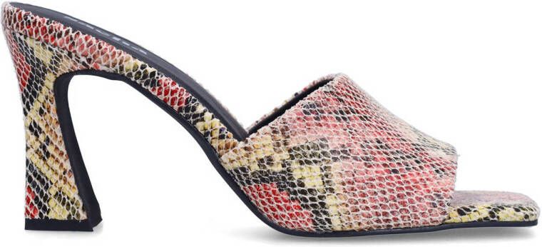 Sacha Dames Snake muiltjes met trechterhak