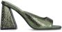Sacha Dames Groene metallic muiltjes met hak - Thumbnail 1